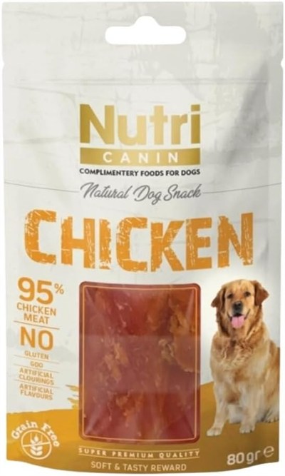 Nutri Canin Natural Dog Snack Chicken Tahılsız Tavuklu Ödül 80 G