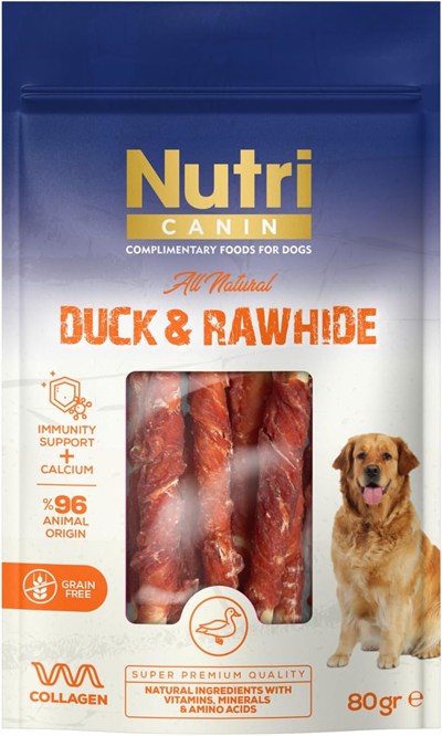 Nutri Canin Ördek Eti Sarılı Köpek Ödül Kemiği (80 G)