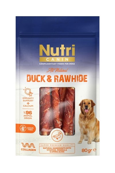 Nutri Canin Ördek Eti Sarılı Köpek Ödül Kemiği (80 G)