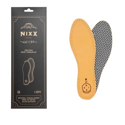 NX105 - Delüks Deri | Bitkisel Tabaklanmış, Nefes Alabilen ve Konforlu Yumuşak İç Tabanlık (Taba, 36)
