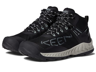 NXiS EVO MiD WP W-BLACK/BLUE GLASS - Su Geçirmez Kadın Yürüyüş Botu - Siyah
