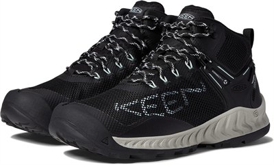 NXiS EVO MiD WP W-BLACK/BLUE GLASS - Su Geçirmez Kadın Yürüyüş Botu - Siyah