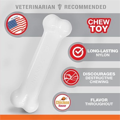 Nylabone Ec Tavuk Aromalı Köpek Çiğneme Kemiği M