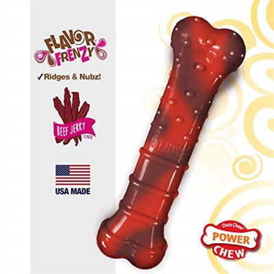 Nylabone Lezzet Frenzy Güç Çiğnemek Köpek Oyuncak, Düzenli, Sığır Eti, ABDde yapılan - Bedenler: XS, S, M, L, XL