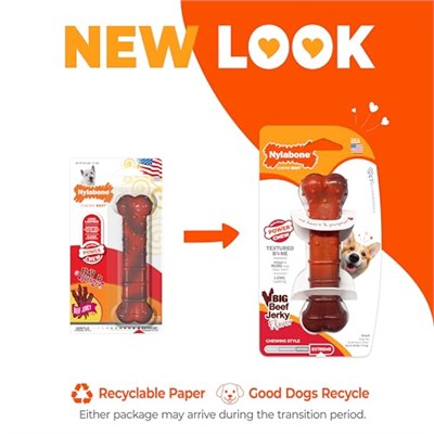 Nylabone Lezzet Frenzy Güç Çiğnemek Köpek Oyuncak, Düzenli, Sığır Eti, ABDde yapılan - Bedenler: XS, S, M, L, XL
