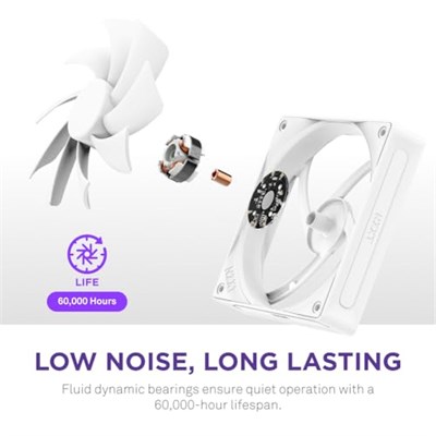 NZXT F120Q, 120mm Sessiz Hava Akımı PC Kasa Fanı, veya Egzoz, Konsantre Hava için Pahlı Çerçeve, Akışkan Dinamik Rulmanlar, Düşük Gürültü, - Seçenekler: Sessiz hava akışı 2024, Static Pressure 2024...