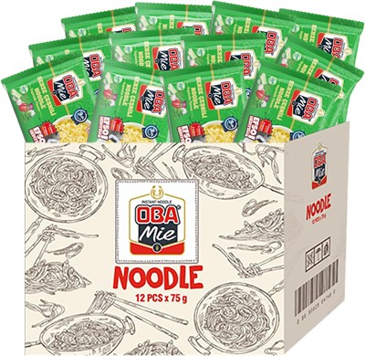 Obamie Sebze Çeşnili Hazır Noodle 12li Paket (12 x 75gr)