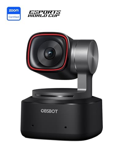 OBSBOT Tiny 2 – PTZ 4K web kamerası, AI izleme, sesli kontrol, jest kontrolü, otomatik odaklama, USB3.0, birden fazla mod, bilgisayar için web kamerası, konferanslar, yayın, görüntülü telefon, zoom.