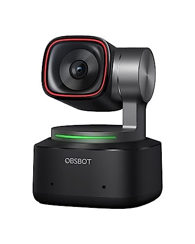 OBSBOT Tiny 2 – PTZ 4K web kamerası, AI izleme, sesli kontrol, jest kontrolü, otomatik odaklama, USB3.0, birden fazla mod, bilgisayar için web kamerası, konferanslar, yayın, görüntülü telefon, zoom.