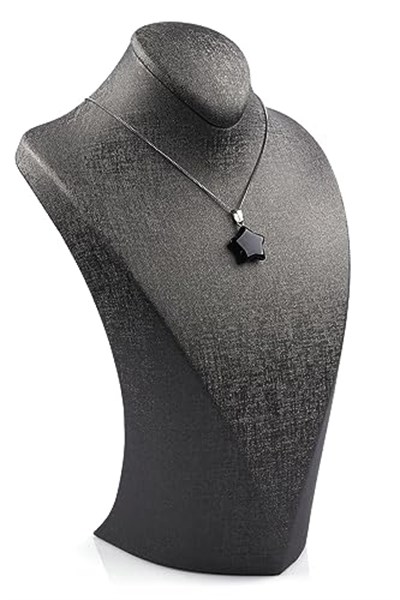 Obsidyen Doğal Taş Yıldız Model Kolye
