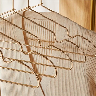 Ocean Home Textile 12li Altın Renk Metal Giysi Askısı 22 X 41 X 0.4 Cm