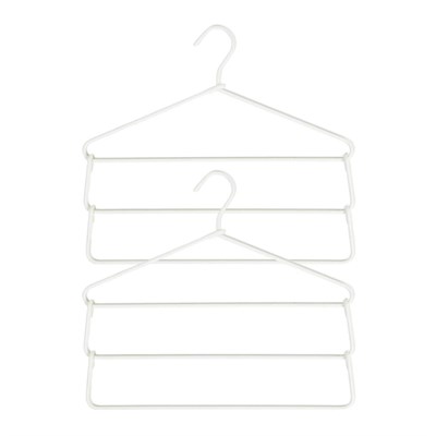 Ocean Home Textile 2li 3 Katlı Ekru Renk Kumaş Kaplı Metal Giysi Askısı 42 X 41 X 0.5 Cm