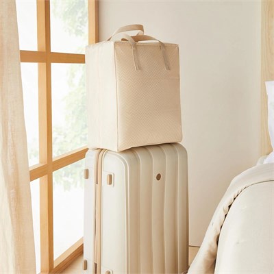 Ocean Home Textile 2li Bej Balıksırtı Ayakkabı Taşıma Seyahat Çantası Seti 36 X 41 X 20 Cm