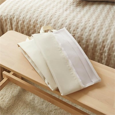 Ocean Home Textile 2li Bej Renk Fileli Oxford Kumaş Ayakkabı Düzenleyici Taşıma Çantası Seti 22 X 40 X 9 Cm
