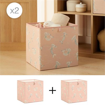 Ocean Home Textile 2li Çocuk Odası Deniz Kızı Kutu Set 33 X 30 X 33 Cm