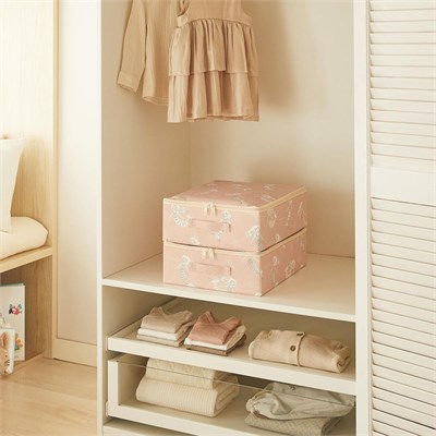 Ocean Home Textile 2li Çocuk Odası Deniz Kızı Destekli Kutu Hurç Set 31 X 38 X 12 Cm