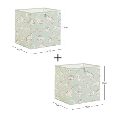 Ocean Home Textile 2li Çocuk Odası Dinozor Kutu Set 33 X 30 X 33 Cm