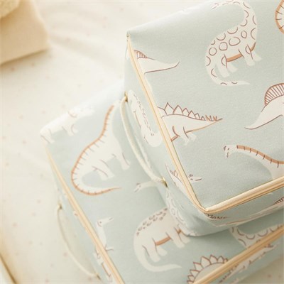 Ocean Home Textile 2li Çocuk Odası Dinozor Hurç Set 1 Adet 30 X 22 X 18 / 1 Adet 52 X 28 X 21 Cm