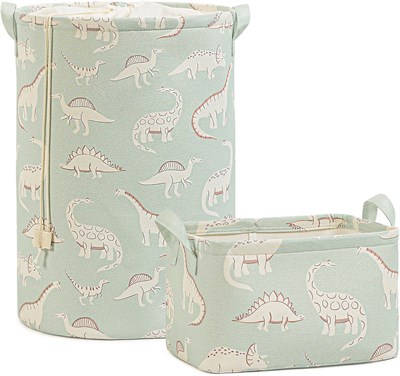 Ocean Home Textile 2li Çocuk Odası Dinozor Sepet Set 1 Adet 30 x 21 x 18/36 x 48 cm