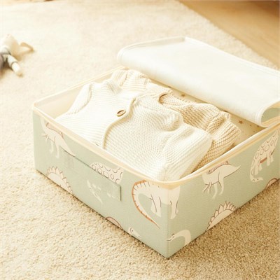 Ocean Home Textile 2li Çocuk Odası Dinozor Destekli Kutu Hurç 31 X 38 X 12 Cm
