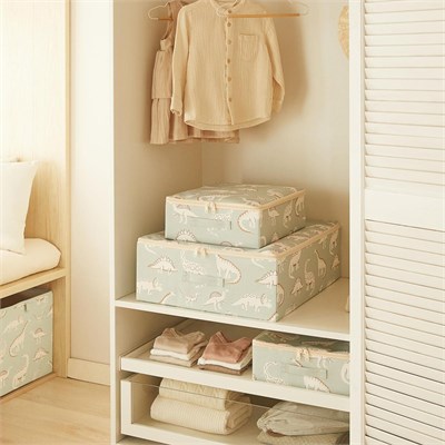 Ocean Home Textile 2li Çocuk Odası Dinozor Destekli Kutu Hurç 31 X 38 X 12 + 45 X 55 X 18 Cm