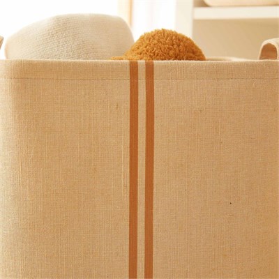 Ocean Home Textile 2li Çocuk Odası Jüt Keten Kumaş Sepet Set 30 X 30 X 30 Cm