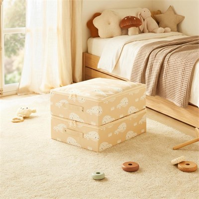 Ocean Home Textile 2li Çocuk Odası Sevimli Balina Destekli Kutu Hurç Set 31 X 38 X 12 Cm