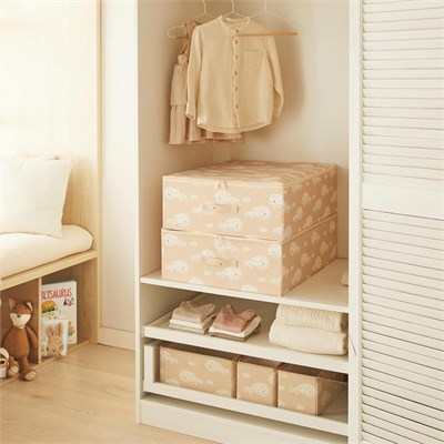 Ocean Home Textile 2li Çocuk Odası Sevimli Balina Destekli Kutu Hurç Set 45 X 55 X 18 Cm