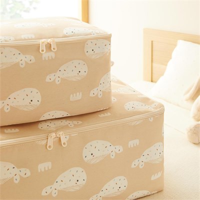Ocean Home Textile 2li Çocuk Odası Sevimli Balina Hurç Set 1 Adet 30 X 22 X 18 / 1 Adet 52 X 28 X 21 Cm