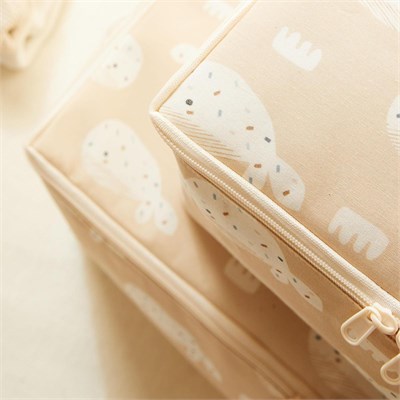 Ocean Home Textile 2li Çocuk Odası Sevimli Balina Hurç Set 1 Adet 30 X 22 X 18 / 1 Adet 52 X 28 X 21 Cm