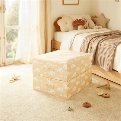 Ocean Home Textile 2li Çocuk Odası Sevimli Balina Destekli Kutu Hurç Set 45 X 55 X 18 Cm