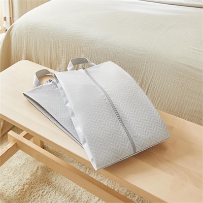 Ocean Home Textile 2li Gri Balıksırtı Ayakkabı Düzenleyici Taşıma Çantası Seti 22 X 40 X 9 Cm