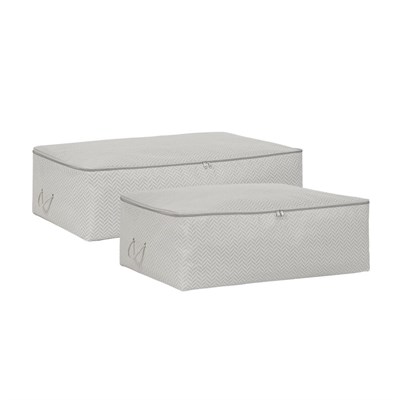 Ocean Home Textile 2li Gri Balıksırtı Baza Altı Hurç Set
