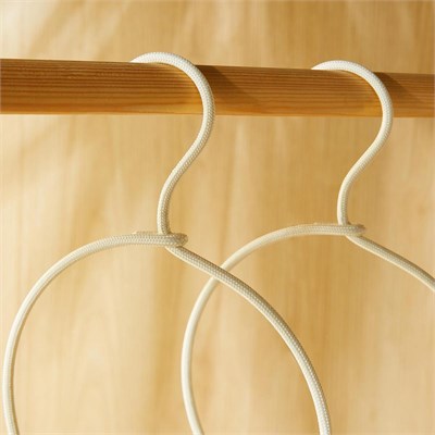 Ocean Home Textile 2li Halka Ekru Renk Kumaş Kaplı Metal Aksesuar Askısı 24.5 X 16 X 0.5 Cm