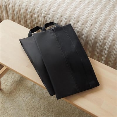 Ocean Home Textile 2li Siyah Renk Fileli Oxford Kumaş Ayakkabı Düzenleyici Taşıma Çantası Seti 22 X 40 X 9 Cm