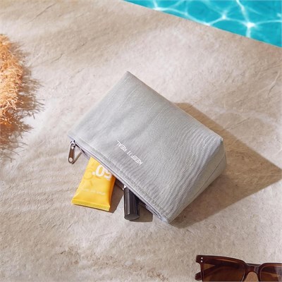 Ocean Home Textile 2li Termal Astarlı Su İtici Leke Tutmaz Gri Renk Jüt Keten Makyaj İlaç Çantası Seti 19 X 13 X 7 / 25 X 15 X 12