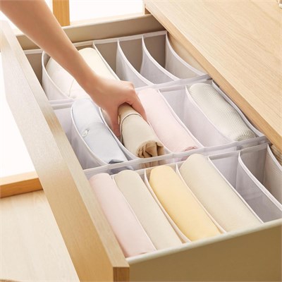 Ocean Home Textile 3lü 7 Bölmeli Beyaz Renk File Çekmece İçi Düzenleyici Set