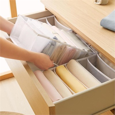 Ocean Home Textile 3lü 7 Bölmeli Beyaz Renk File Çekmece İçi Düzenleyici Set
