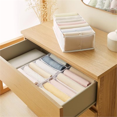 Ocean Home Textile 3lü 7 Bölmeli Beyaz Renk File Çekmece İçi Düzenleyici Set