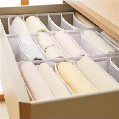 Ocean Home Textile 3lü 7 Bölmeli Beyaz Renk File Çekmece İçi Düzenleyici Set