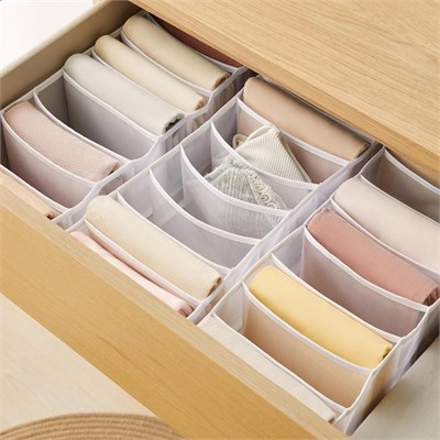 Ocean Home Textile 3lü 8 Bölmeli Beyaz Renk File Çekmece İçi Düzenleyici Set