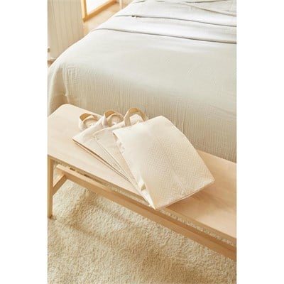 Ocean Home Textile 3lü Bej Balıksırtı Ayakkabı Düzenleyici Taşıma Çantası Seti 22 X 40 X 9 Cm