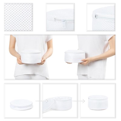 Ocean Home Textile 3lü Beyaz Renk İç Çamaşırı Yıkama Filesi Set