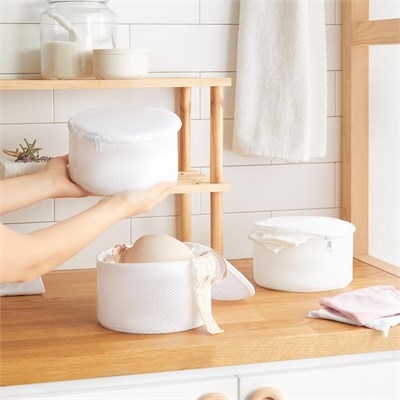 Ocean Home Textile 3lü Beyaz Renk İç Çamaşırı Yıkama Filesi Set