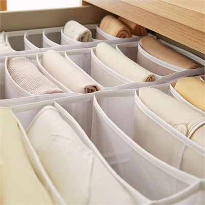 Ocean Home Textile 3lü Bölmeli Beyaz Renk File Çekmece İçi Düzenleyici Set
