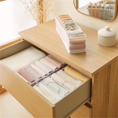 Ocean Home Textile 3lü Bölmeli Beyaz Renk File Çekmece İçi Düzenleyici Set