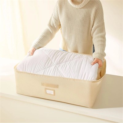 Ocean Home Textile 3lü Büyük Boy Bej Balıksırtı Baza Altı Hurç Set 62 X 46 X 22 Cm