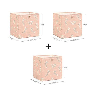 Ocean Home Textile 3lü Çocuk Odası Deniz Kızı Kutu Set 33 X 30 X 33 Cm