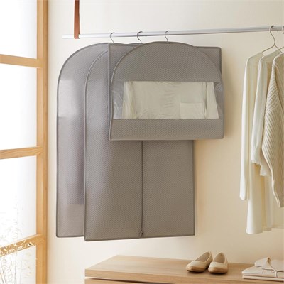 Ocean Home Textile 3lü Gri Balıksırtı Elbise Kılıfı Set
