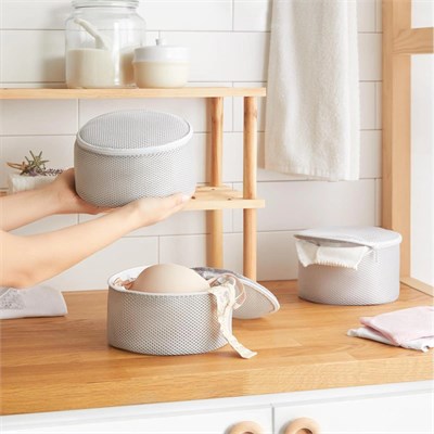 Ocean Home Textile 3lü Gri Renk İç Çamaşırı Yıkama Filesi Set